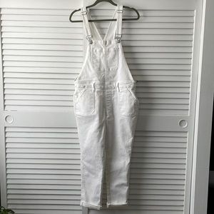 GAP WHITE DENIM OVERALLS